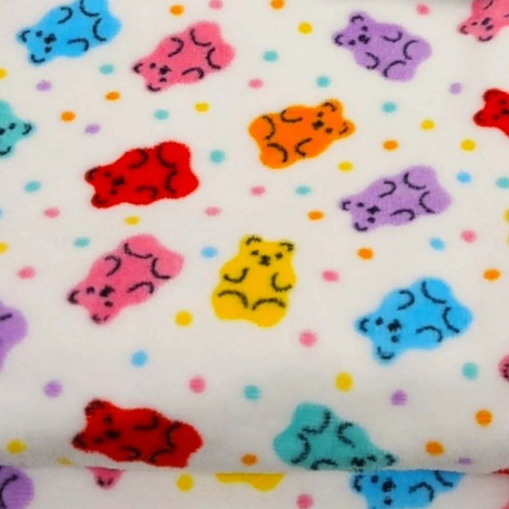 8pc Rainbow Gummy Bear Velour Bath Hand Washcloth Towel Set Deborah Connolly New